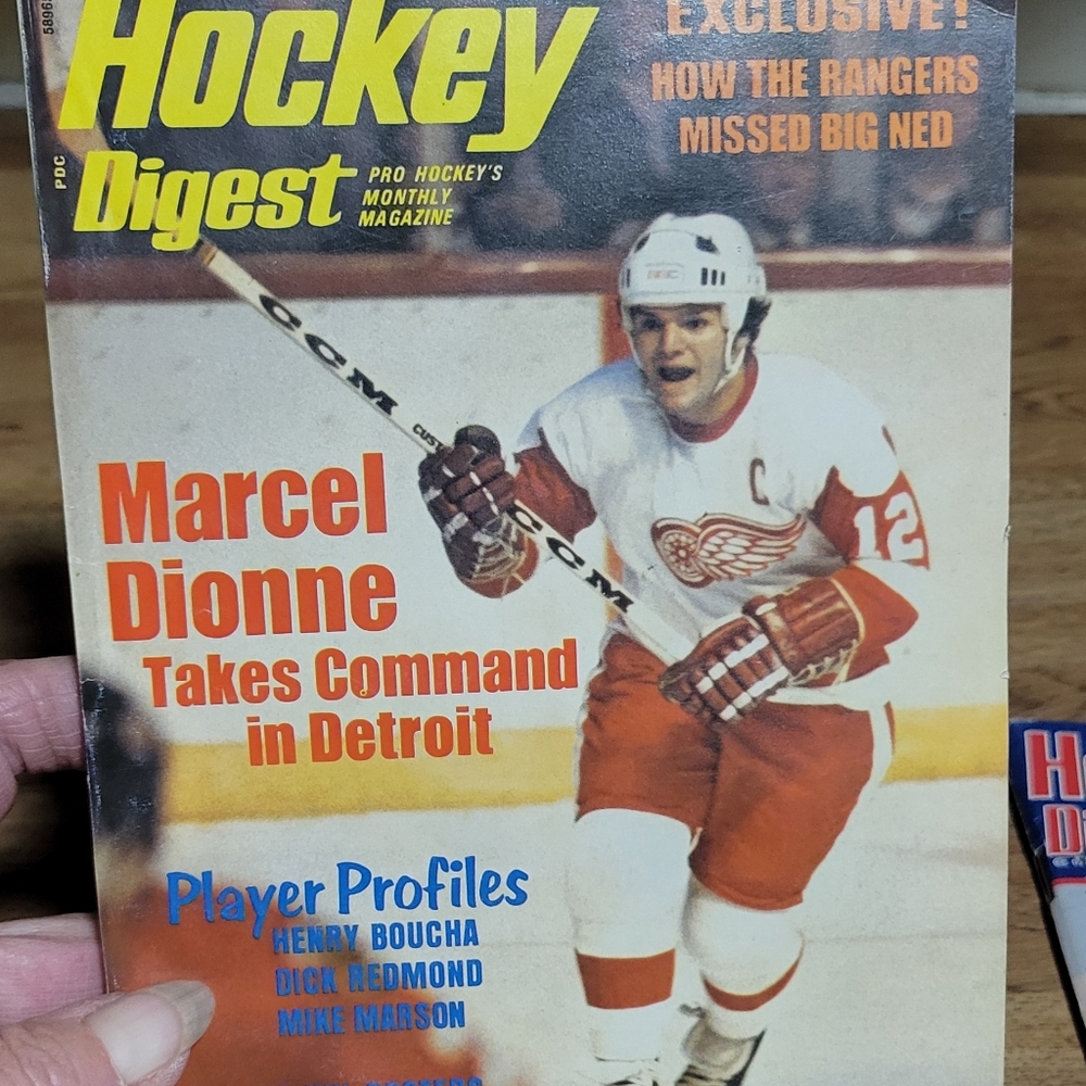 Vintage Hockey Magazine with Red Wings Cover